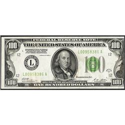 1928A $100 Federal Reserve Note San Francisco