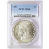 Image 1 : 1887 $1 Morgan Silver Dollar Coin PCGS MS64