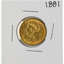 1881 $5 Liberty Head Half Eagle Gold Coin