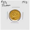 Image 1 : 1912 $2 1/2 Indian Head Quarter Eagle Gold Coin