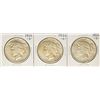 Image 1 : Lot of (3) 1925-S $1 Peace Silver Dollar Coins