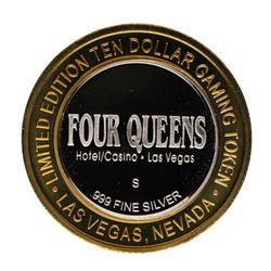 .999 Fine Silver Four Queens Casino Las Vegas $10 Limited Edition Gaming Token