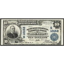 1902 $10 South Texas Commercial NB of Houston, TX CH# 10152 National Currency No
