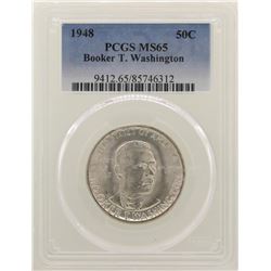 1948 Booker T. Washington Memorial Half Dollar Coin NGC MS65