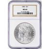 Image 1 : 1886 $1 Morgan Silver Dollar Coin NGC MS64