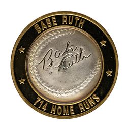 .999 Silver Babe Ruth Collector's Series $10 Casino Limited Edition Gaming Token