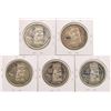 Image 2 : Lot of (5) 1958 Canada $1 Silver Dollar Coins