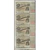 Image 1 : Uncut Sheet of (4) State of Louisiana Baby Bond Obsolete Notes