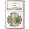 Image 1 : 1925 $1 Peace Silver Dollar Coin NGC MS65
