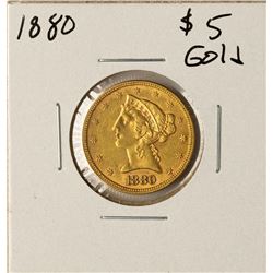 1880 $5 Liberty Head Half Eagle Gold Coin