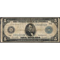 1914 $5 Federal Reserve Note Chicago