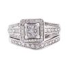 Image 2 : 10KT White Gold 0.50 ctw Diamond Wedding Set