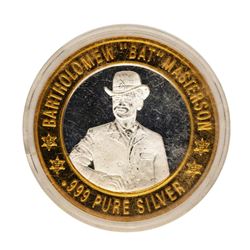 .999 Fine Silver Bartholomew Bat Masterson $10 Limited Edition Gaming Token