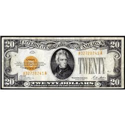 1928 $20 Gold Certificate Note