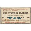 Image 1 : 1868 State of Florida Ten Cents Obsolete Note
