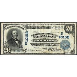 1902 $20 South Texas Commercial NB of Houston, TX CH# 10152 National Currency No