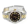 Image 1 : Rolex Ladies Datejust 18KT Yellow Gold & Steel 31mm Black Diamond Watch