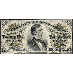 March 3, 1863 Twenty-Five Cents Third Issue Fractional Currency Note
