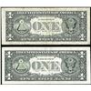 Image 2 : Lot of (2) Radar Serial Number 1995 $1 Federal Reserve Notes