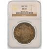 Image 1 : 1887 $1 Morgan Silver Dollar Coin NGC MS65 Nice Toning