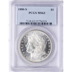 1880-S $1 Morgan Silver Dollar Coin PCGS MS63