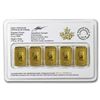 Image 2 : Lot of (5) 2016 Canada 1/10 oz Royal Canadian Mint $25 Gold Bars
