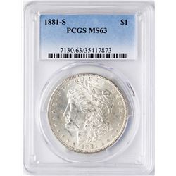 1881-S $1 Morgan Silver Dollar Coin PCGS MS63