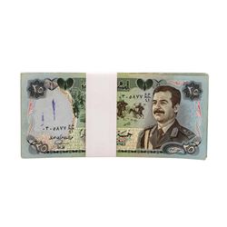Lot of (25) Iraqi 25 Dinars Saddam Hussein Notes