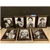 Image 1 : LOT OF 7 FRAMED HOLLYWOOD B&W PHOTOS