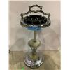Image 1 : ANTIQUE STANDING ASHTRAY W/MARBLE STEM