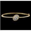 0.78 ctw Diamond Bangle Bracelet - 14KT Yellow Gold