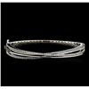 1.25 ctw Diamond Bangle Bracelet - 14KT White Gold