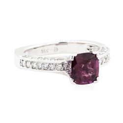 2.06 ctw Lavender Spinel And Diamond Ring - 14KT White Gold