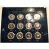 Image 1 : RARE 1964 to 2007 Silver Kennedy Proof Set 12 Coin Collection