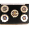 Image 2 : Kennedy Brothers 5 Colorized Coin Collection in Original Box