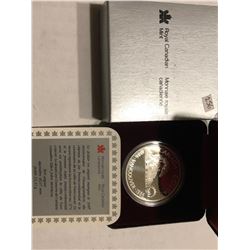1986 Royal Canadian Mint Silver Railroad Dollar in Original Box