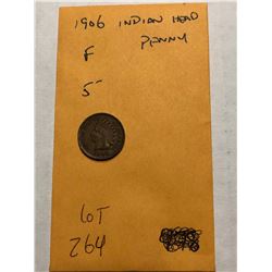 1906 Indian Head Penny Fine Grade Nice Early US Coin