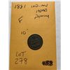 Image 2 : 1881 Indian Head Penny Fine Grade Nice Early US Coin