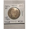 Image 1 : Extremely Rare Key Date 1897 S Silver Barber Half Dollar with Writing etched into coin