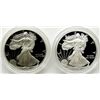 Image 1 : 1995 & 2010  PROOF AMERICAN SILVER EAGLES
