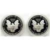 Image 2 : 1988 & 1990 PROOF AMERICAN SILVER EAGLES