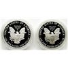 Image 2 : 1991 & 2008 PROOF AMERICAN SILVER EAGLES