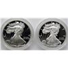 Image 1 : 1988 & 2014 PROOF AMERICAN SILVER EAGLES