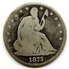 Image 1 : 1875 SEATED HALF DOLLAR - GOOD