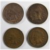 Image 1 : 4-XF INDIAN CENTS- 1899, 1900, 1909, 1905