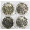 Image 1 : 4- 1923 AU/ UNC PEACE DOLLARS