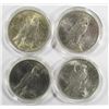 Image 2 : 4- 1923 AU/ UNC PEACE DOLLARS