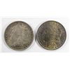 Image 1 : 1887 & 1889 TONED AU/UNC MORGAN DOLLAR