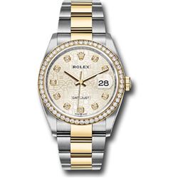 Rolex Model # 126283 Rolex 36MM Datejust SS/YG with Diamond Bezel