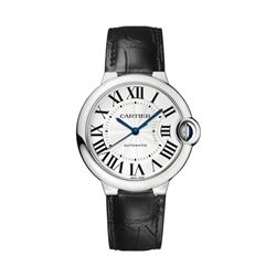 Cartier 36MM BB SS on Strap Model #W69017Z4